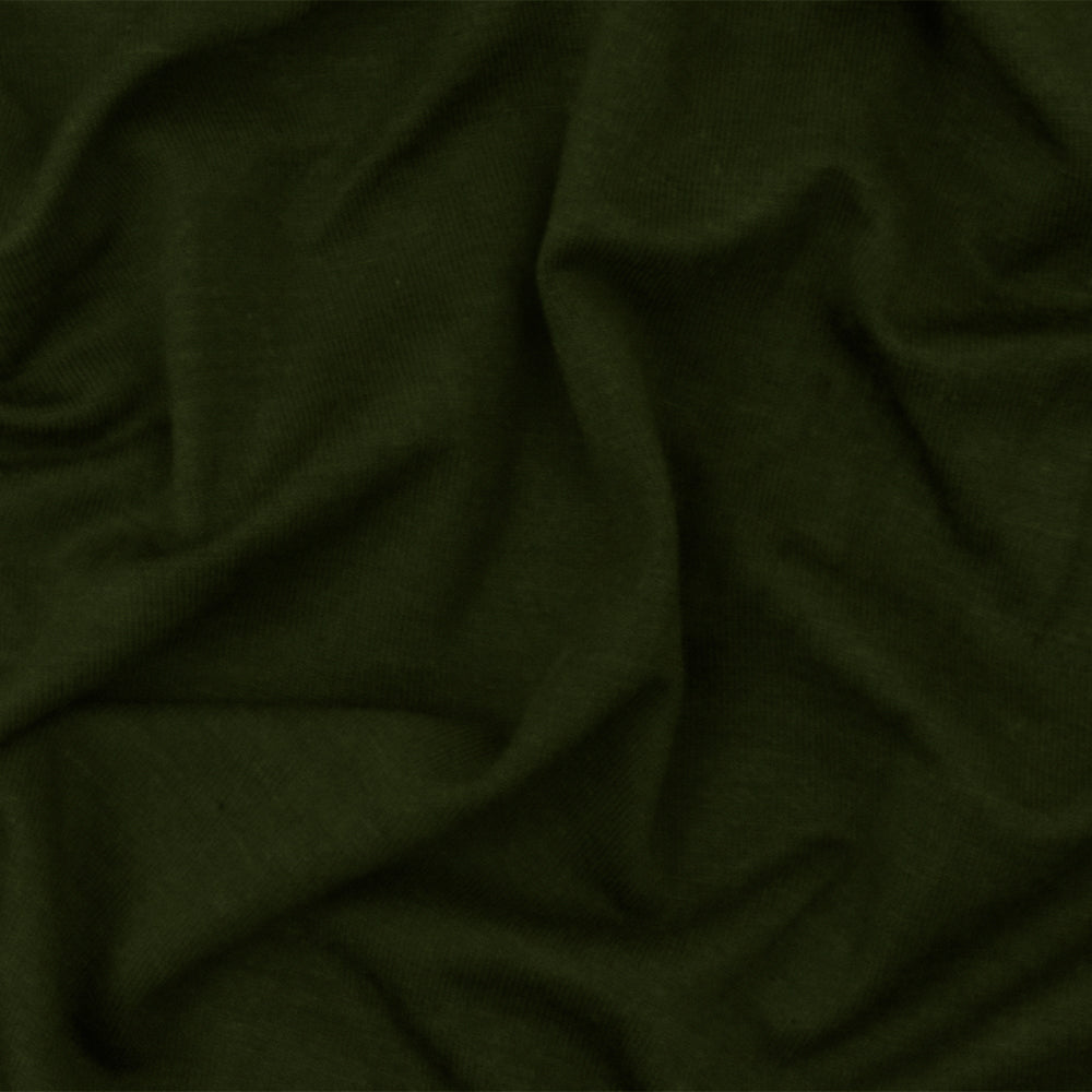 1 Yard Seaweed Green Stretch Rayon Modal Jersey Knit Fabric Soft Matte 58 Inches Wide