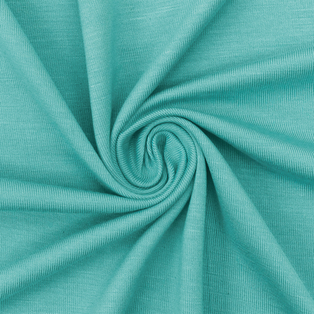 1 Yard Pastel Teal Stretch Rayon Modal Jersey Knit Fabric Soft Matte 58 Inches Wide