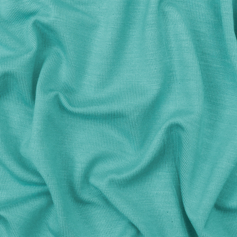 1 Yard Pastel Teal Stretch Rayon Modal Jersey Knit Fabric Soft Matte 58 Inches Wide