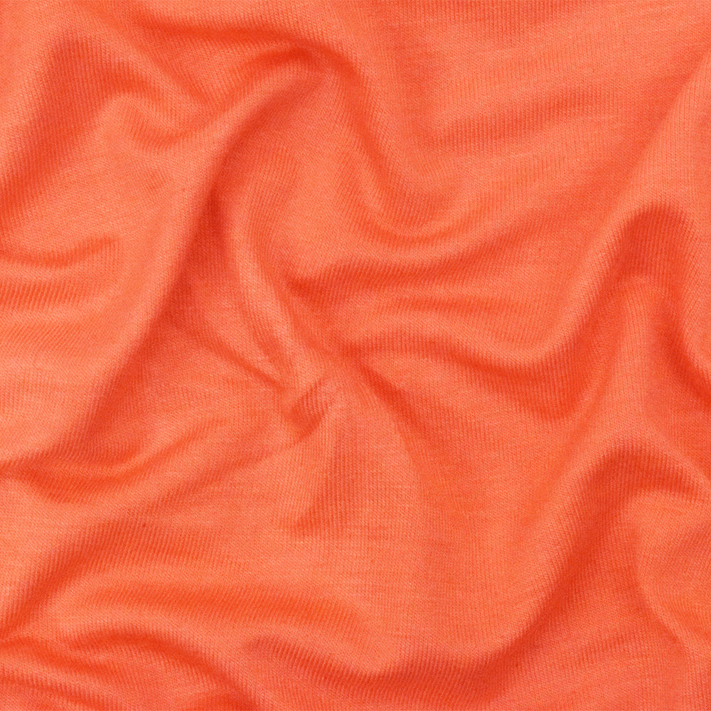 1 Yard Orange Stretch Rayon Modal Jersey Knit Fabric Lightweight Matte 58 Inches Wide
