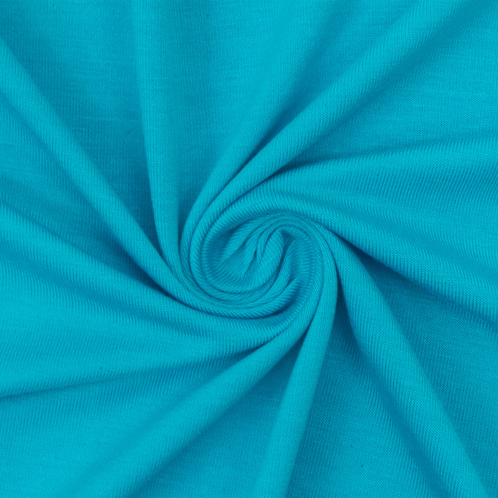 1 Yard Aqua Teal Stretch rayon modal Spandex Jersey Knit Fabric Soft Matte Finish 58 Inches Wide