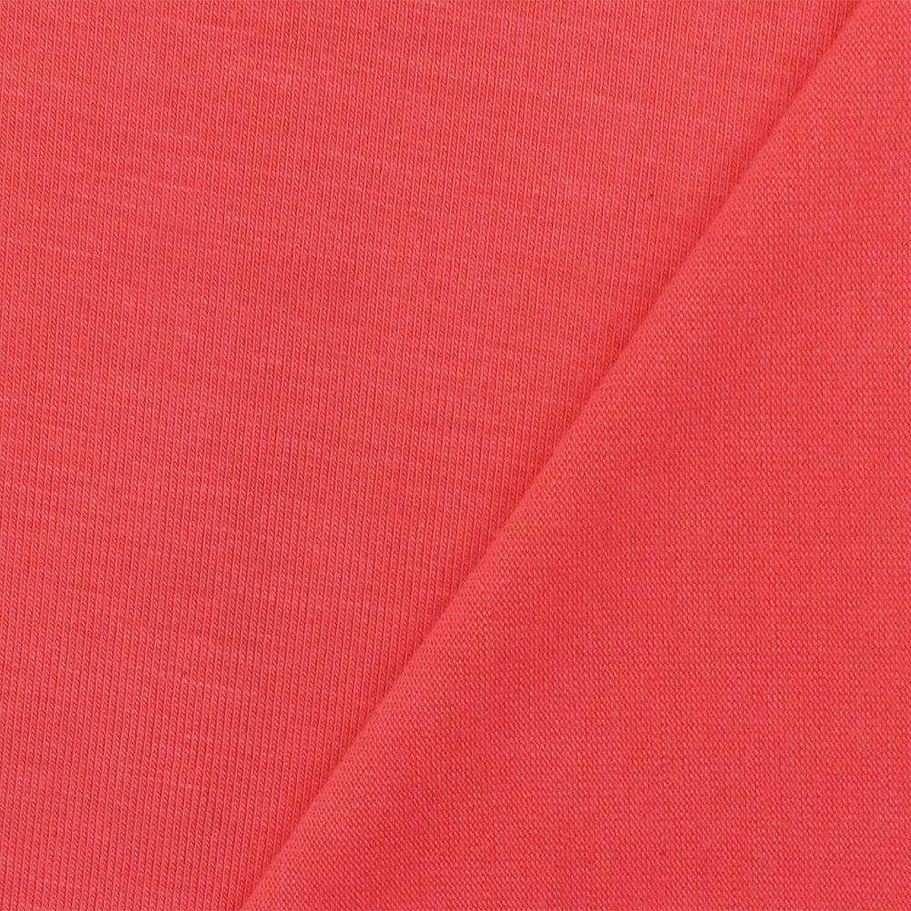 1 Yard Coral Red Solid Stretch Spandex Rayon Modal Jersey Knit Fabric 58 Inches Wide