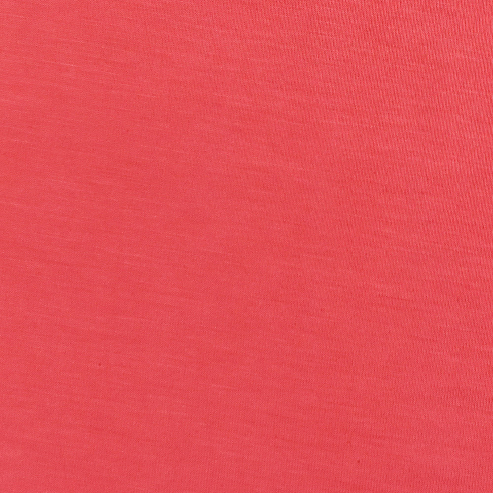 1 Yard Coral Red Solid Stretch Spandex Rayon Modal Jersey Knit Fabric 58 Inches Wide
