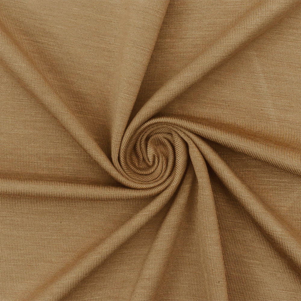 1 Yard Brown Stretch rayon modal Jersey Knit Fabric Soft Matte 58 Inches Wide