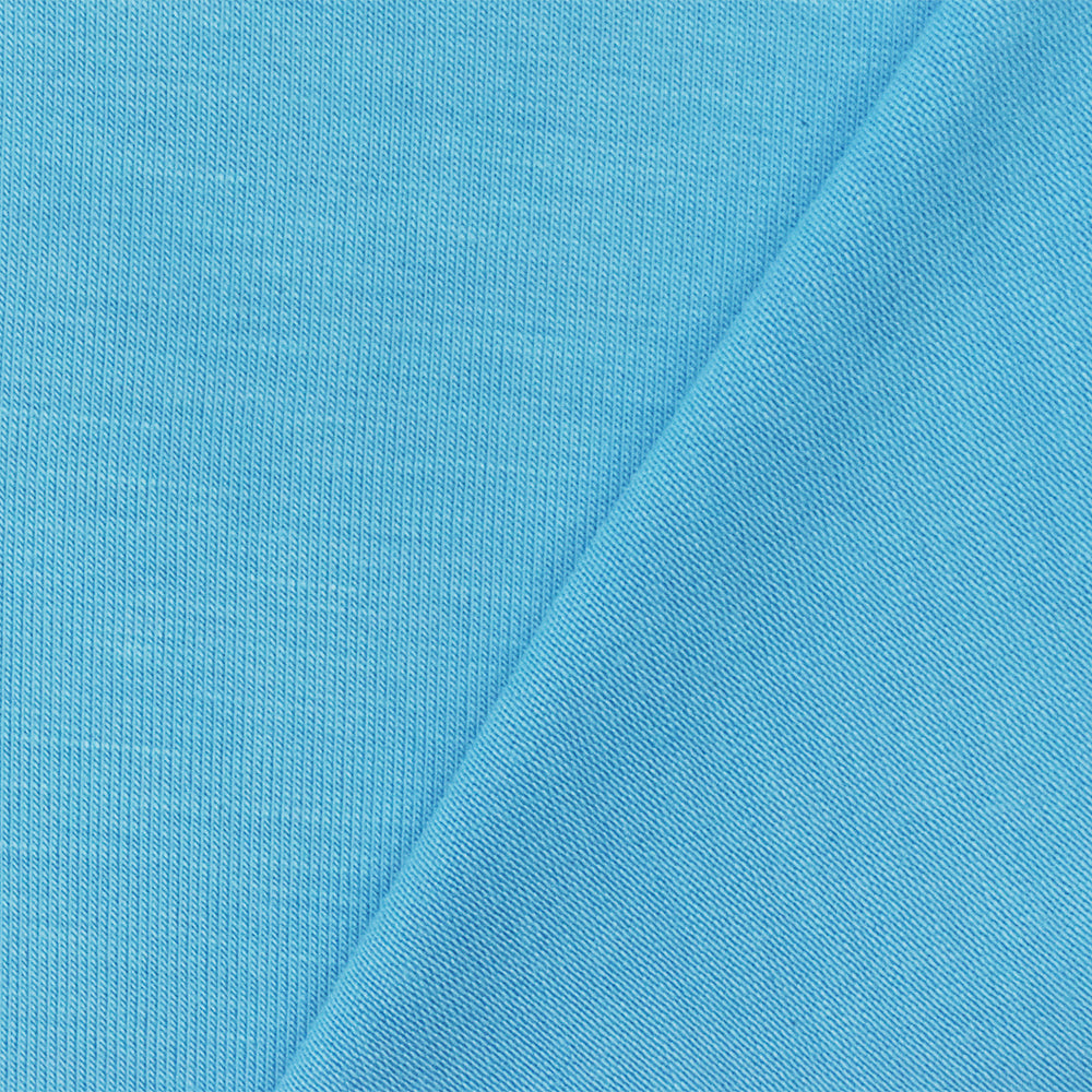 1 Yard Water Blue Stretch Rayon Modal Jersey Knit Fabric Soft Matte 58 Inches Wide