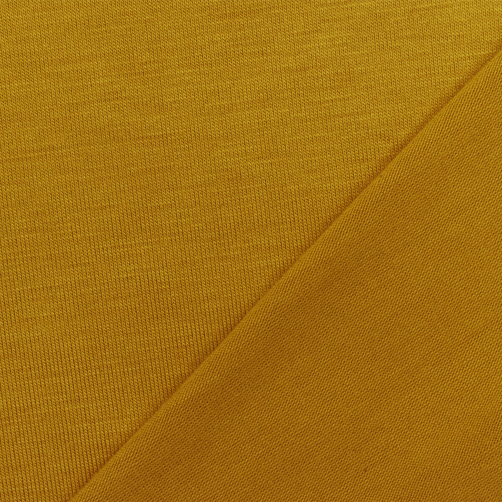 1 Yard Mustard Yellow Spandex Rayon Modal Jersey Knit Fabric For Dresses And Basic Tees 59 Inches Width