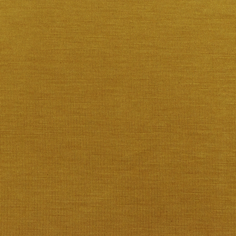 1 Yard Mustard Yellow Spandex Rayon Modal Jersey Knit Fabric For Dresses And Basic Tees 59 Inches Width