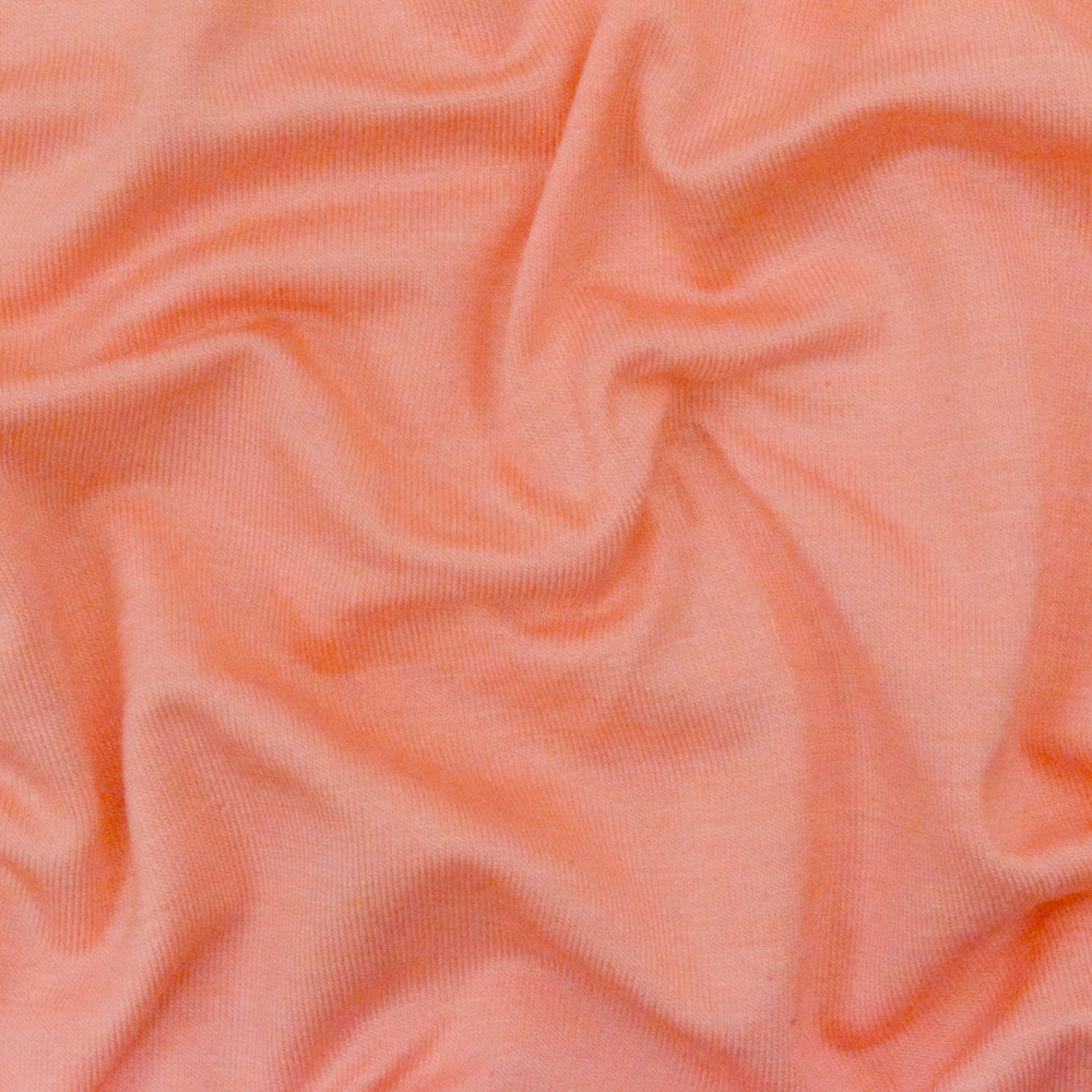 1 Yard Peach Orange Spandex Rayon Modal Jersey Knit Fabric For Blouses And Dresses 58 Inches Width