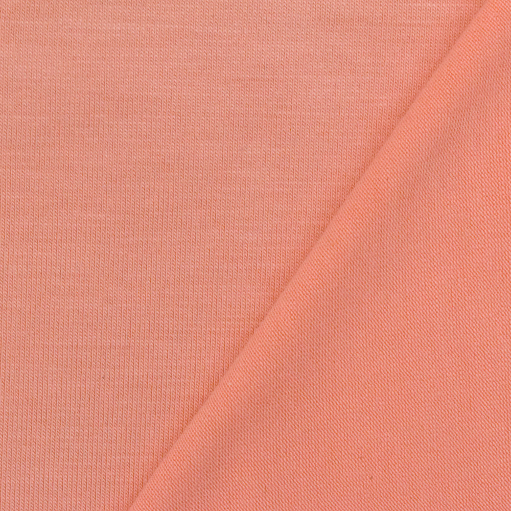 1 Yard Peach Orange Spandex Rayon Modal Jersey Knit Fabric For Blouses And Dresses 58 Inches Width