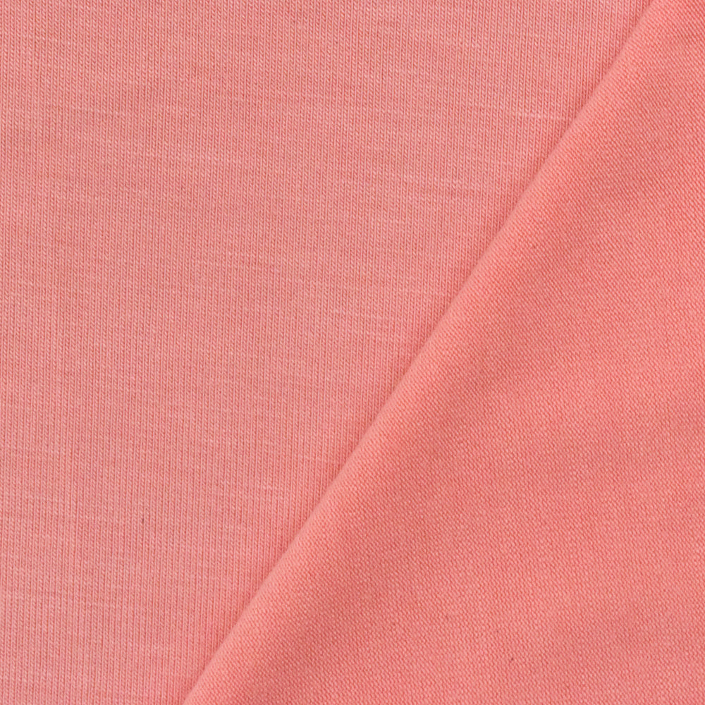 1 Yard Beach Pink Spandex Rayon Modal Jersey Knit Fabric For Blouses And Basic Tees 58 Inches Width