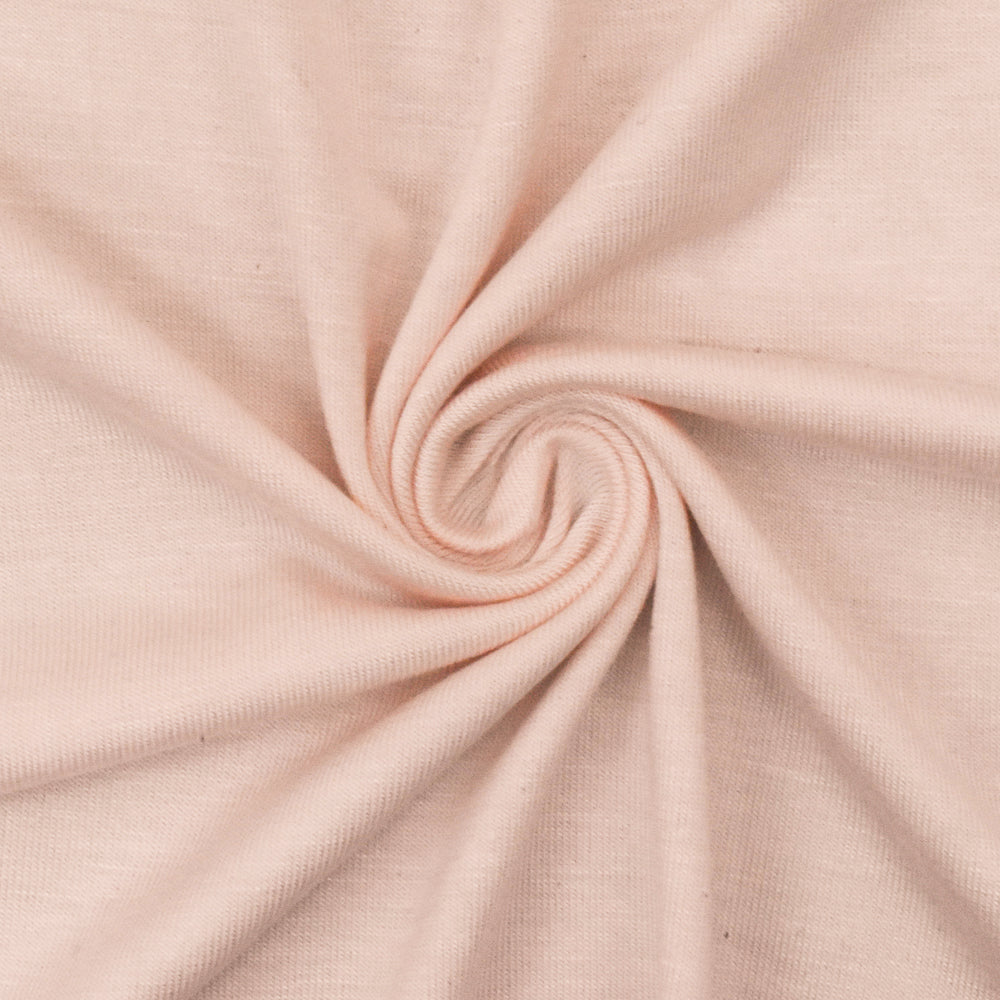 1 Yard Light Pink Spandex Modal Jersey Knit Fabric For Soft Blouses And Basic Tees 58 Inches Width