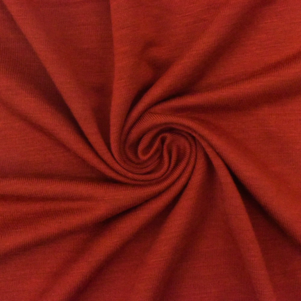 1 Yard Red Orange Spandex Rayon Modal Jersey Knit Fabric For Blouses And Activewear 59 Inches Width