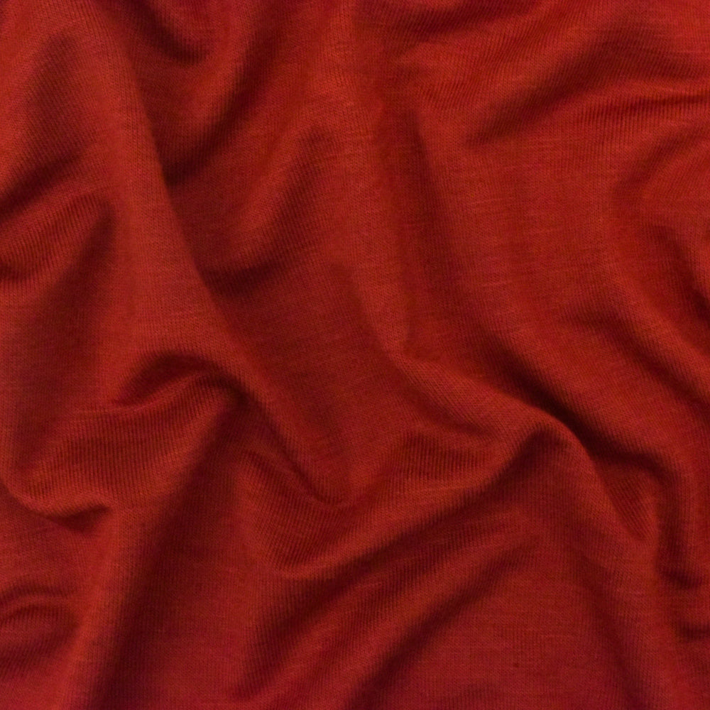 1 Yard Red Orange Spandex Rayon Modal Jersey Knit Fabric For Blouses And Activewear 59 Inches Width