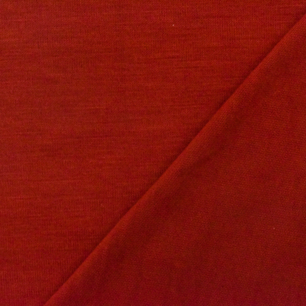 1 Yard Red Orange Spandex Rayon Modal Jersey Knit Fabric For Blouses And Activewear 59 Inches Width