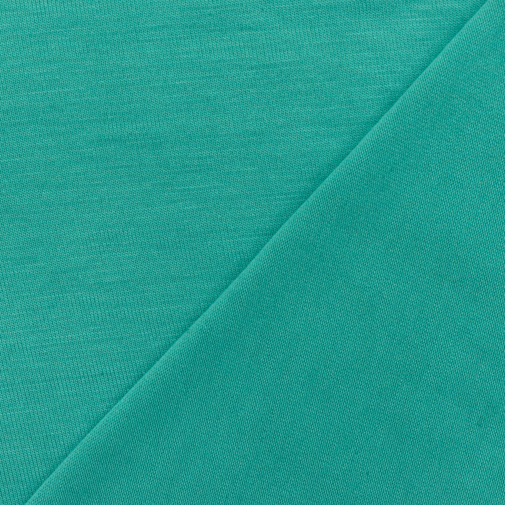 1 Yard Coral Teal Spandex Rayon Modal Jersey Knit Fabric For Blouses And Activewear 58 Inches Width