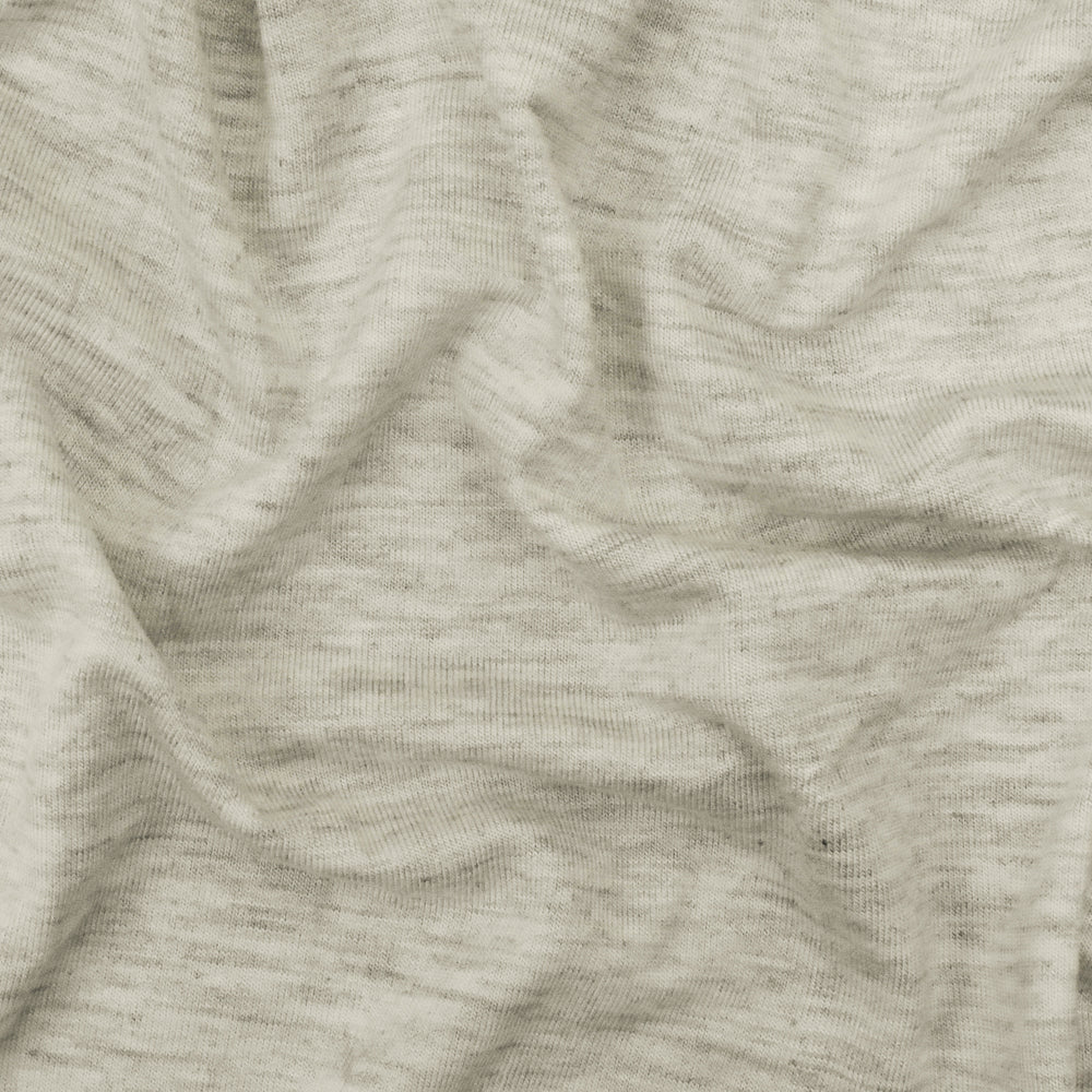 1 Yard Light Heather Gray White Textured Spandex Rayon Modal Jersey Knit Fabric For Modern Dresses And Blouses 58 Inches Width