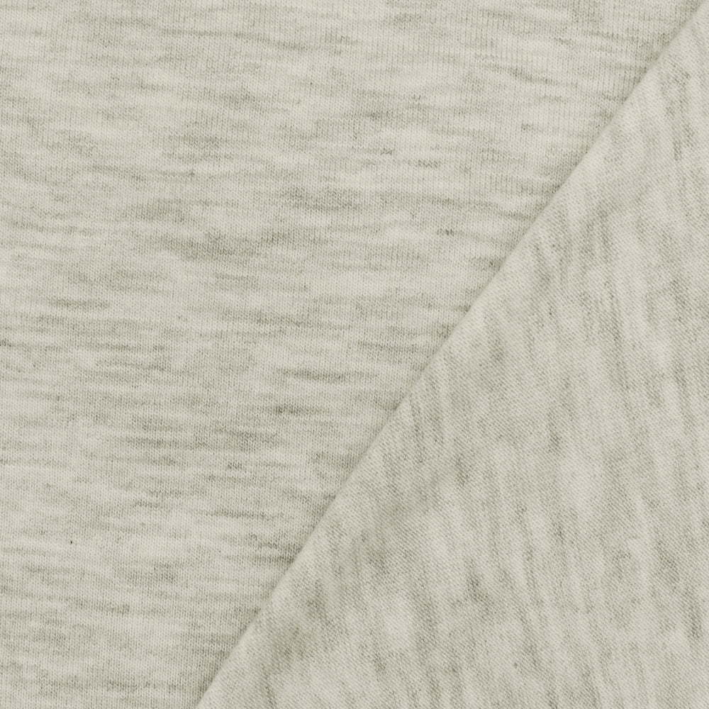 1 Yard Light Heather Gray White Textured Spandex Rayon Modal Jersey Knit Fabric For Modern Dresses And Blouses 58 Inches Width