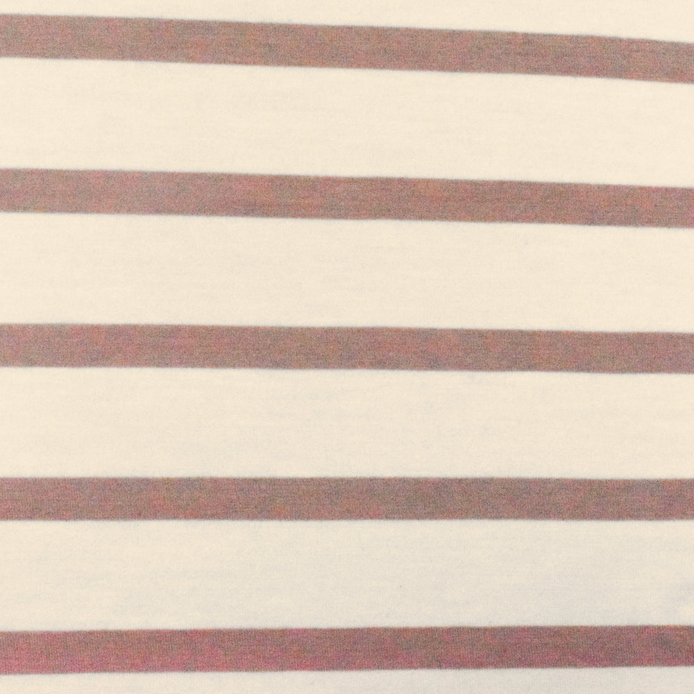 1 Yard Dusty Pink Ivory Stripe Spandex Rayon Modal Jersey Knit Fabric For Blouses And Dresses 58 Inches Width