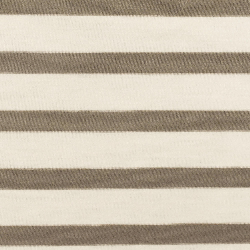 1 Yard Soft Taupe Brown Ivory Stripe Spandex Rayon Modal Jersey Knit Fabric For Blouses And Dresses 59 Inches Width
