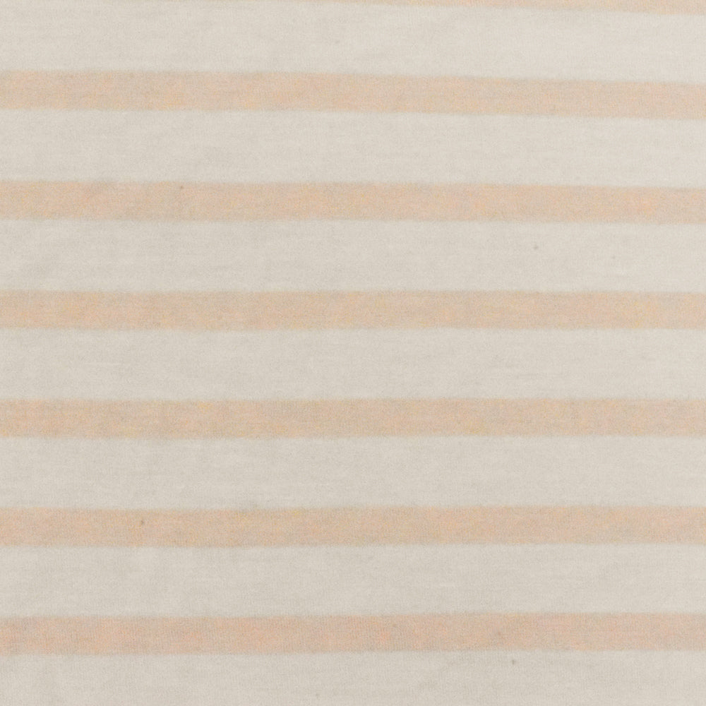 1 Yard Bright Peach Orange Ivory Stripe Spandex Rayon Modal Jersey Knit Fabric For Dresses And Blouses 59 Inches Width