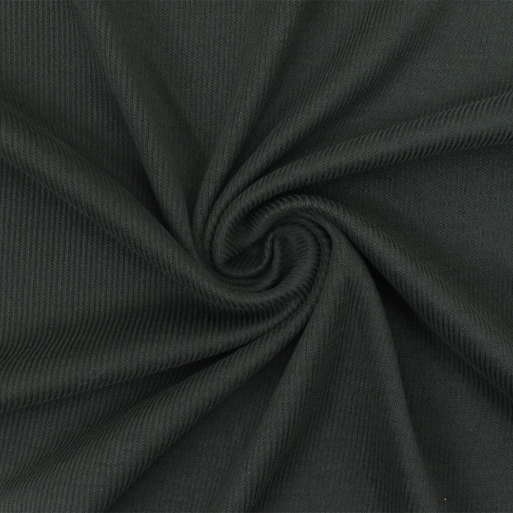 1 Yard Charcoal Gray Spandex Poly Rayon Rib Knit Fabric For Activewear And Blouses 57 Inches Width