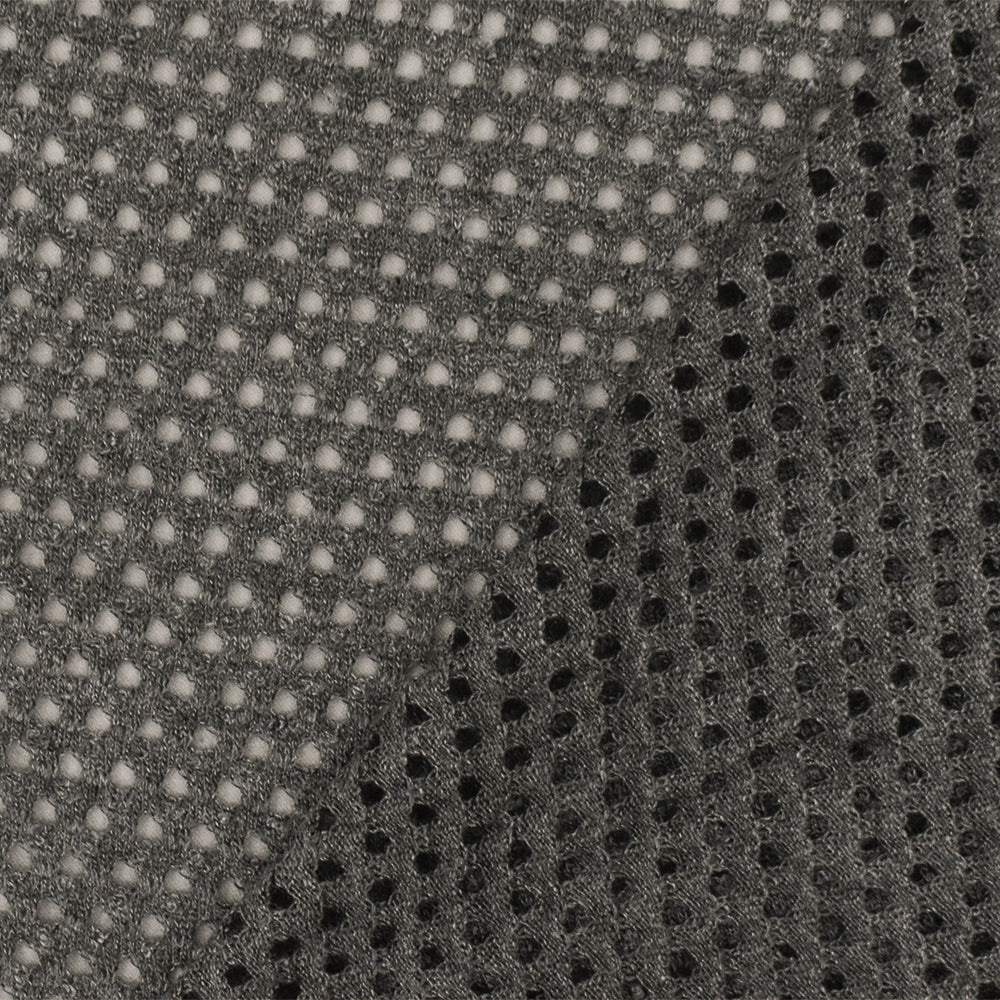 1 Yard Smoke Gray Spandex Rayon Athletic Mesh Knit Fabric For Activewear And Blouses 56 Inches Width