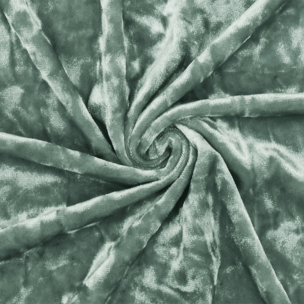 1 Yard Spa Green Stretch Poly Velvet Knit Fabric For Dresses And Blouses 64 Inches Width