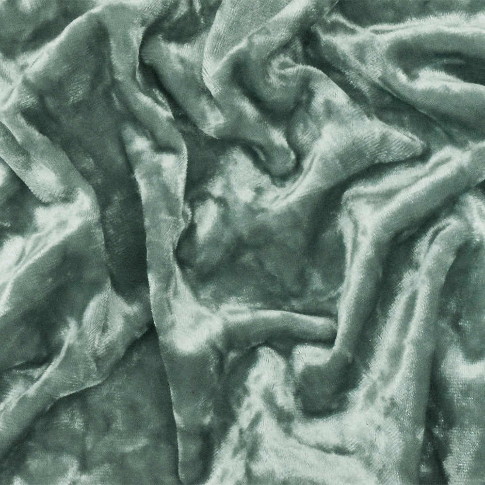 1 Yard Spa Green Stretch Poly Velvet Knit Fabric For Dresses And Blouses 64 Inches Width