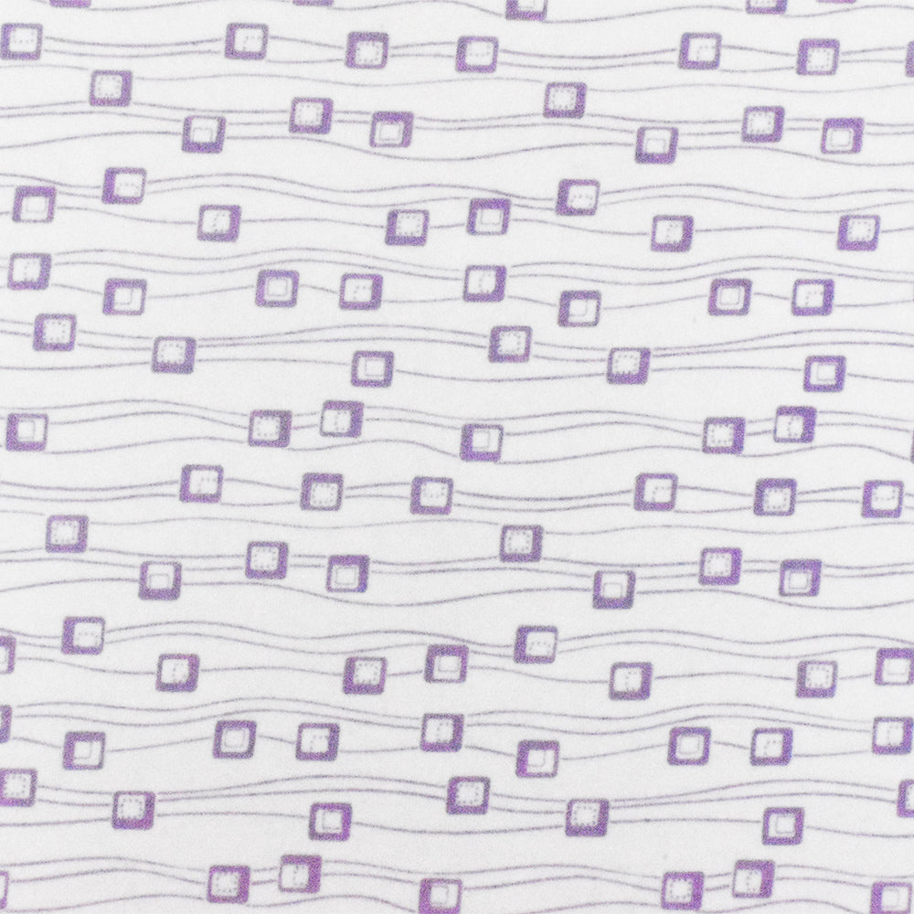 1 Yard White Purple Abstract Print Stretch Cotton Jersey Knit Fabric 56 Inches Width