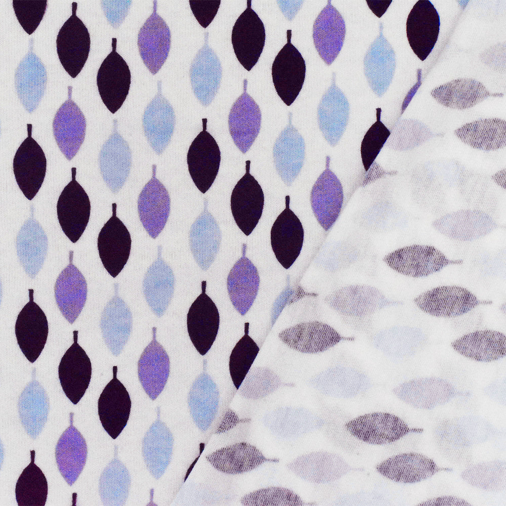 1 Yard Multi-Color Leaf Pattern Cotton Spandex Stretch Jersey Knit Fabric 58 Inches Width