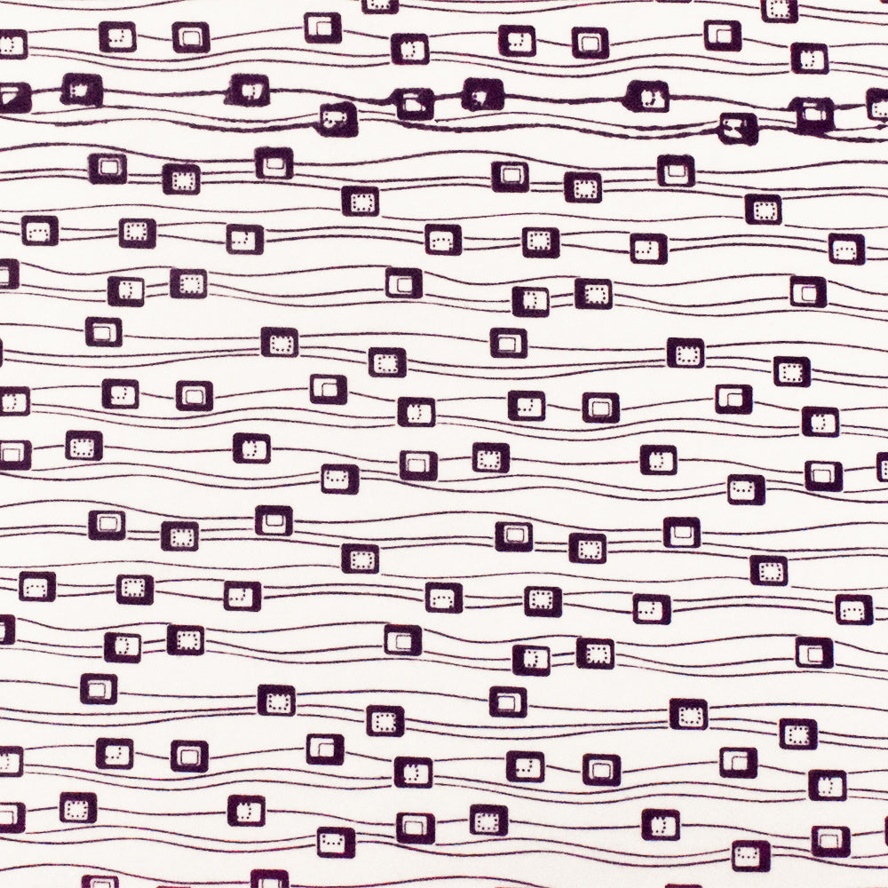 1 Yard White Purple Abstract Cotton Spandex Jersey Knit Fabric Soft Stretch 56 Inches Width