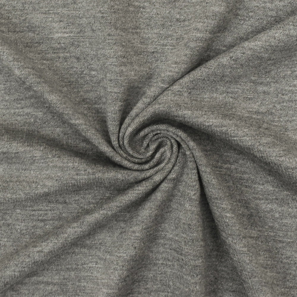 1 Yard Simple Heather Gray Super Modal Rayon Spandex Jersey Knit Fabric For Dresses And Basic Tees 59 Inches Width