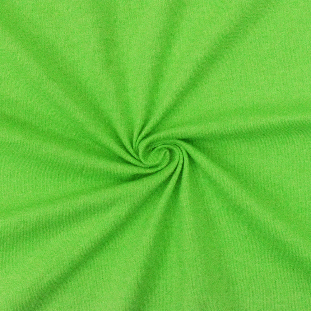 1 Yard Lime Green Solid Stretch Cotton Spandex Jersey Knit Fabric Easy Care and Durability 60" Width
