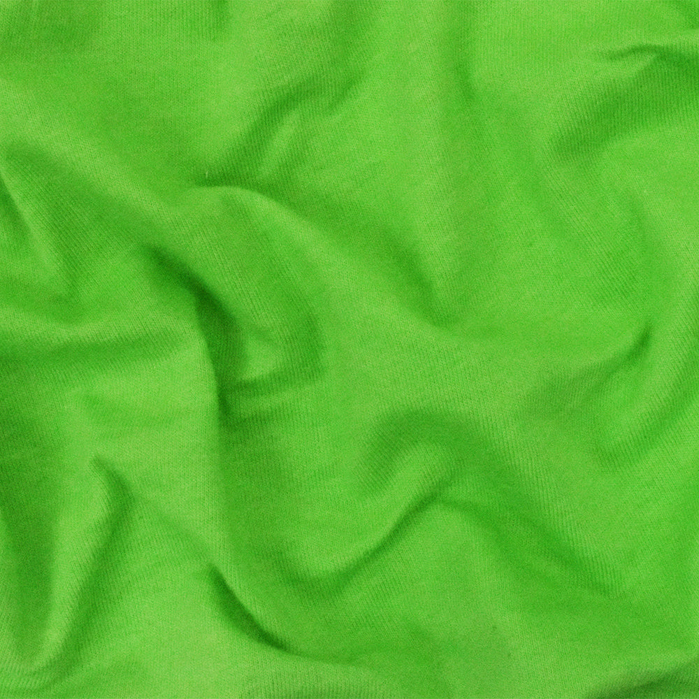 1 Yard Lime Green Solid Stretch Cotton Spandex Jersey Knit Fabric Easy Care and Durability 60" Width