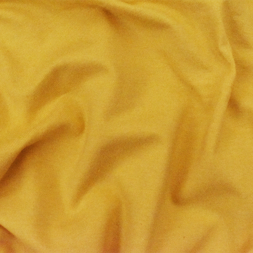 1 Yard Yellow Solid Stretch Cotton Spandex Jersey Knit Fabric, Soft Lightweight Material With Matte Finish 60" Width