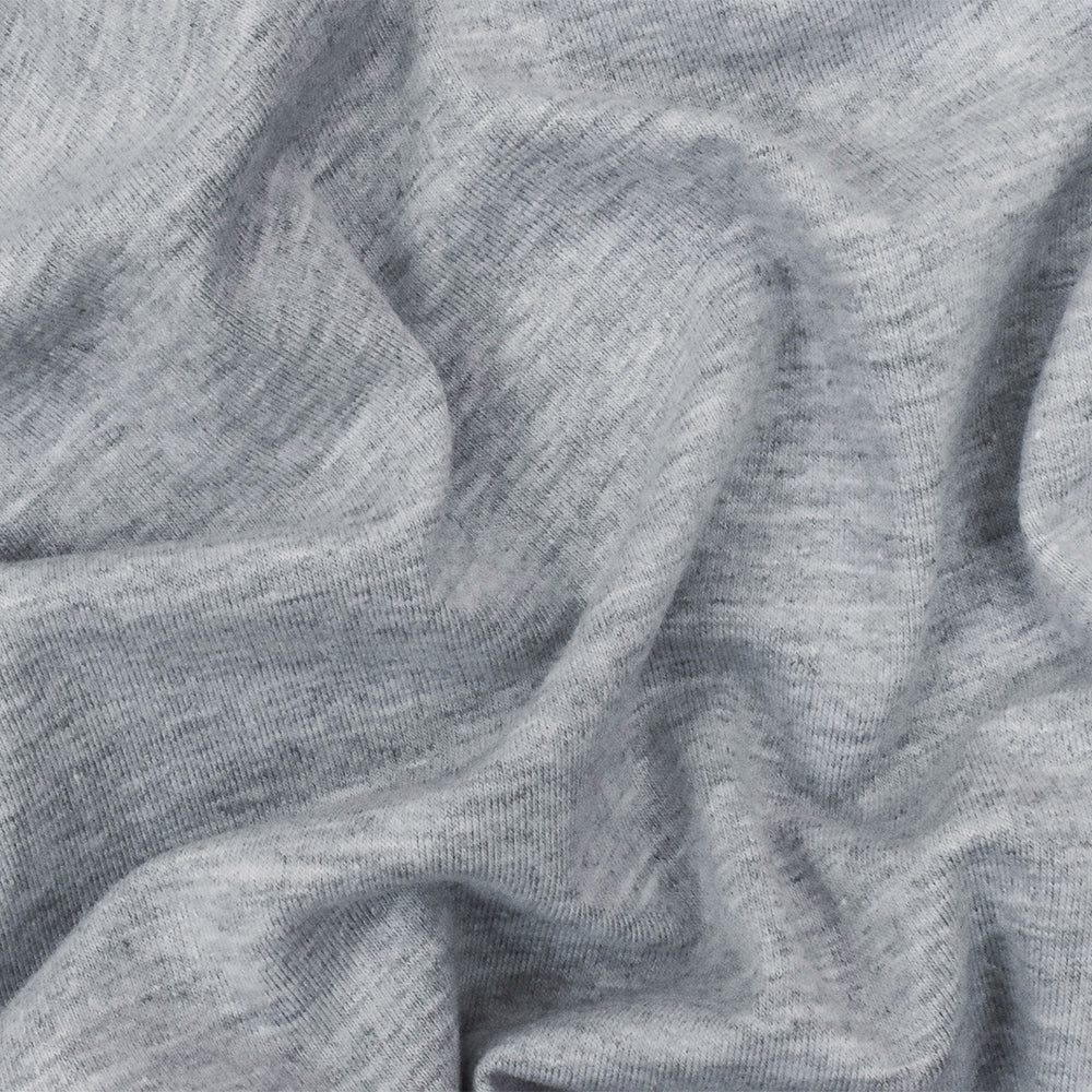 1 Yard Heather Gray Stretch Poly Cotton Spandex Jersey Knit Fabric Offering Comfort, Flexibility & Versatile Everyday Apparel Projects 59" Width