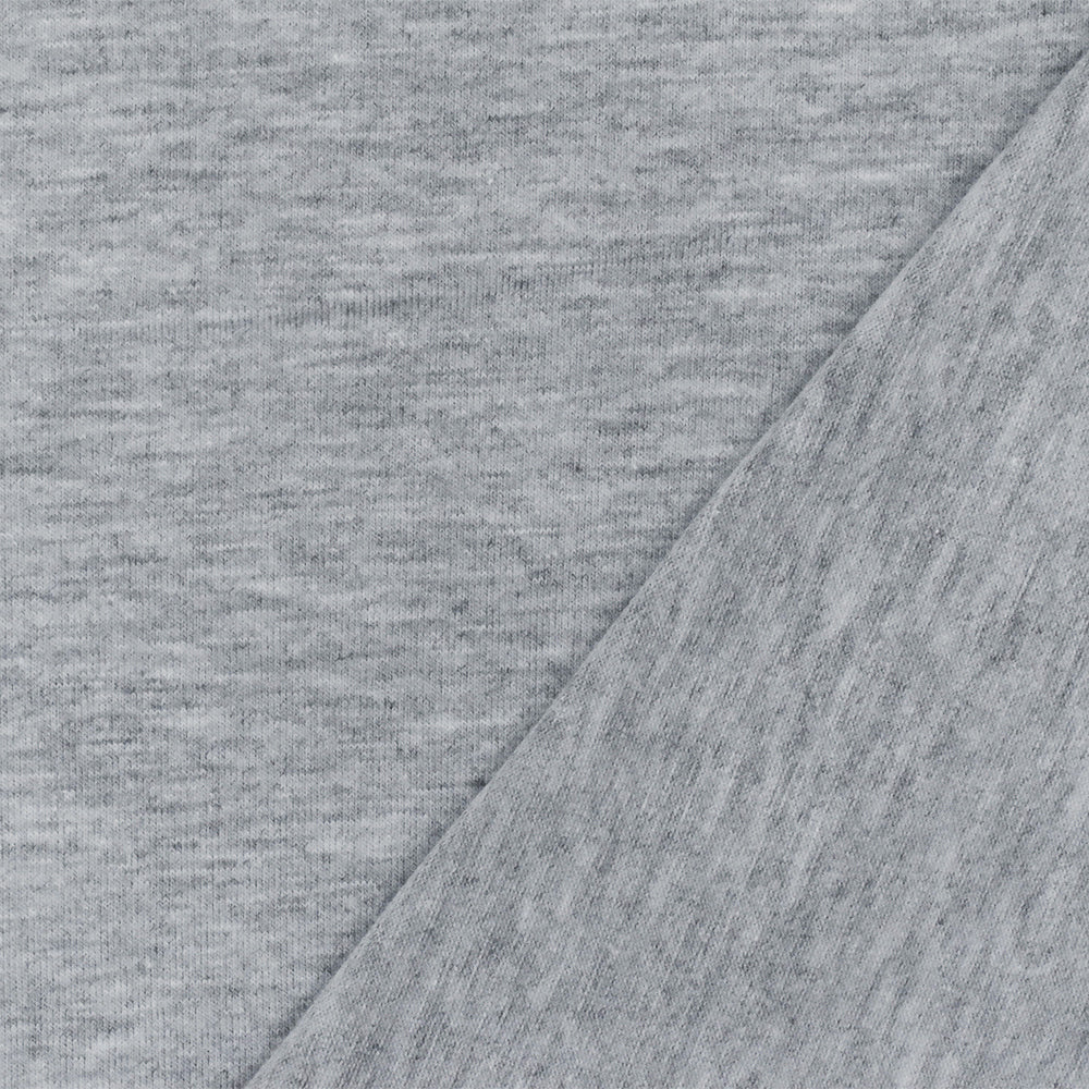 1 Yard Heather Gray Stretch Poly Cotton Spandex Jersey Knit Fabric Offering Comfort, Flexibility & Versatile Everyday Apparel Projects 59" Width