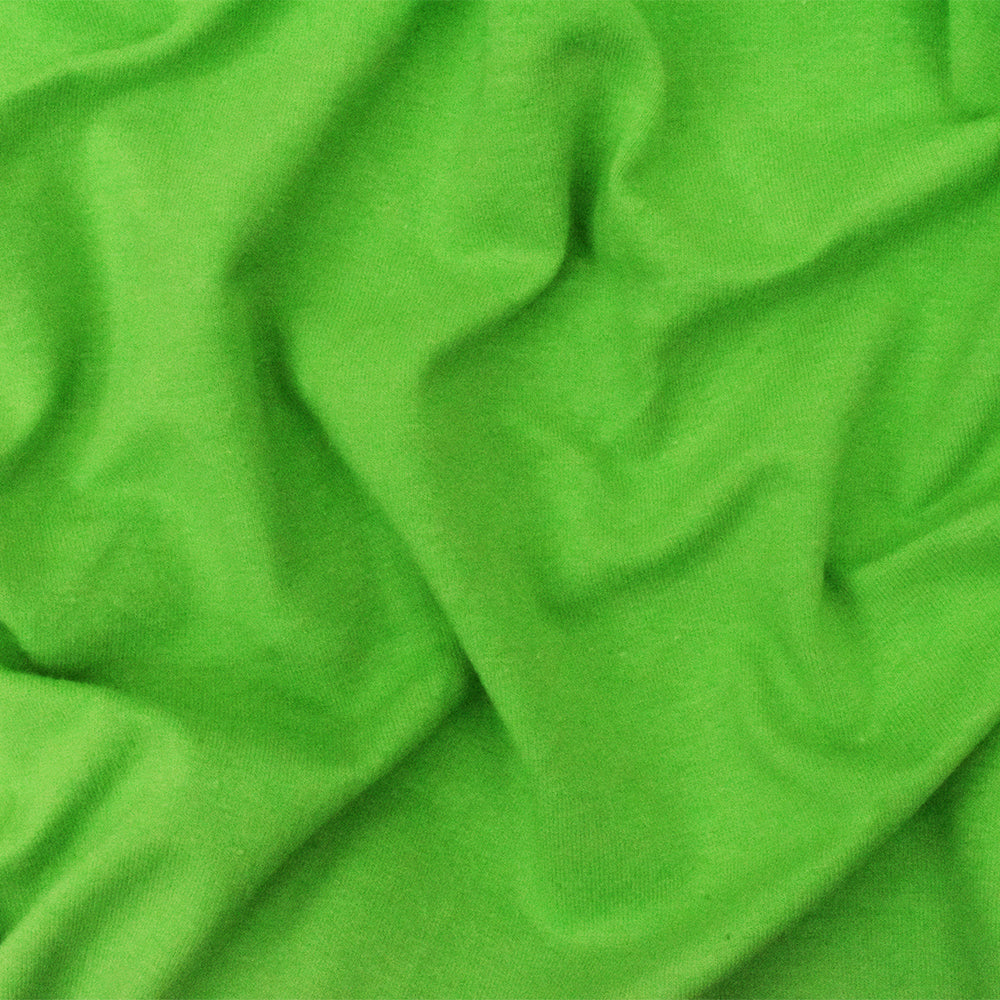 1 Yard Green Solid Stretch Cotton Spandex Jersey Knit Fabric, Creates Fashion And Performance Garments 60" Width
