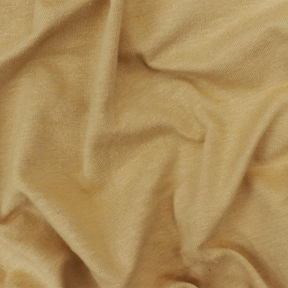 1 Yard Beige Solid Stretch Cotton Spandex Jersey Knit Fabric, Ideal for Apparel, And Everyday Clothing 60" Width
