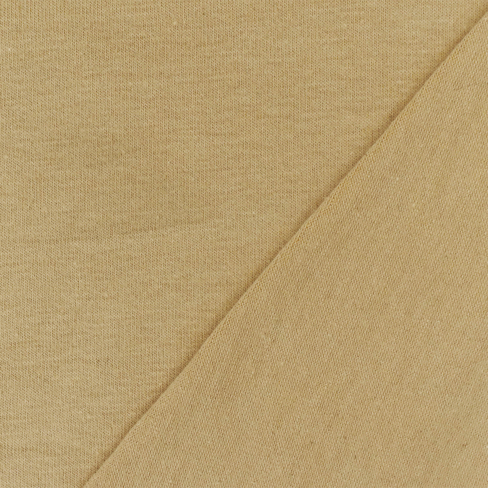 1 Yard Beige Solid Stretch Cotton Spandex Jersey Knit Fabric, Ideal for Apparel, And Everyday Clothing 60" Width