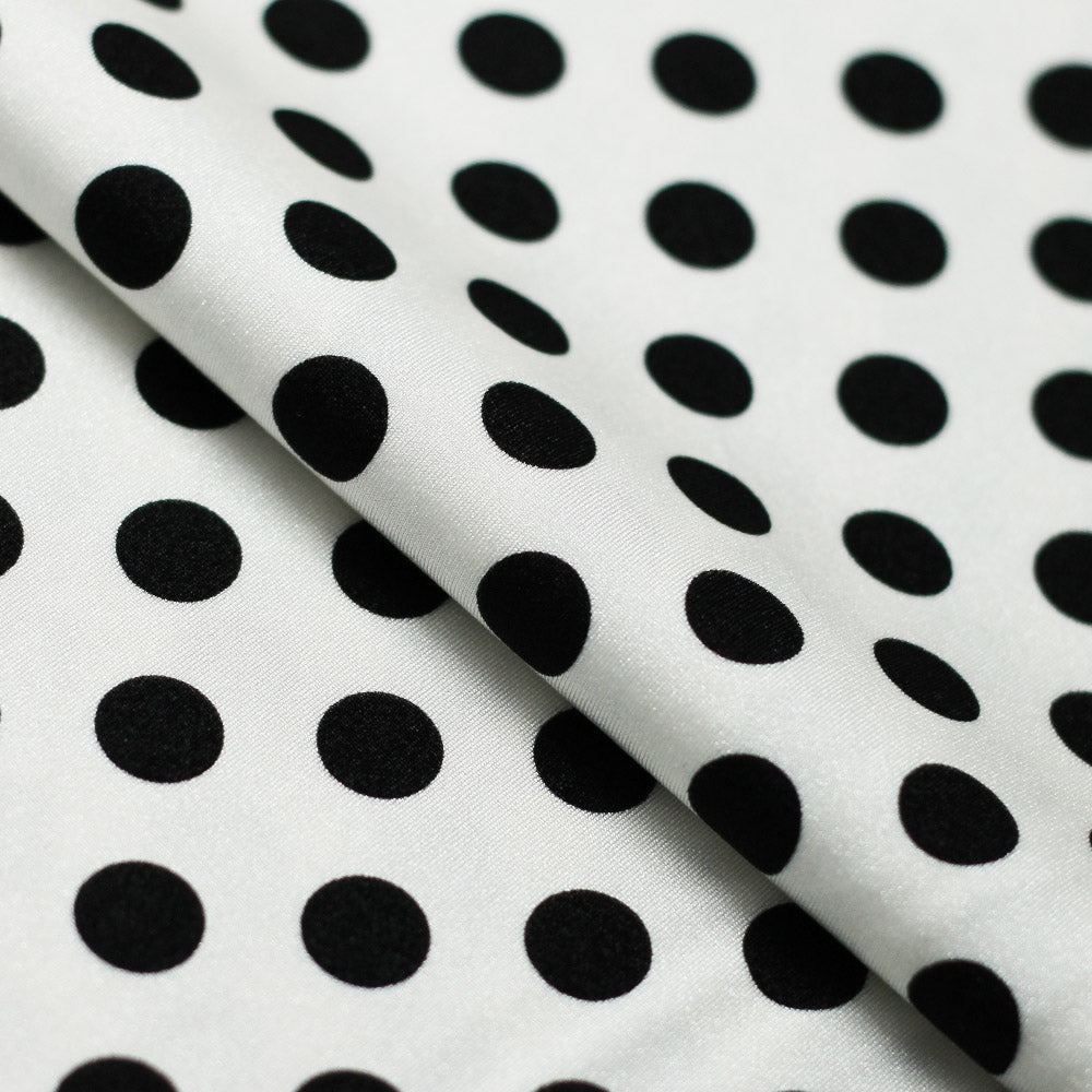 E-Z Dots Nylon Spandex Fabric - Large Polka Dots Print, 58/60" Width (1 Yard)