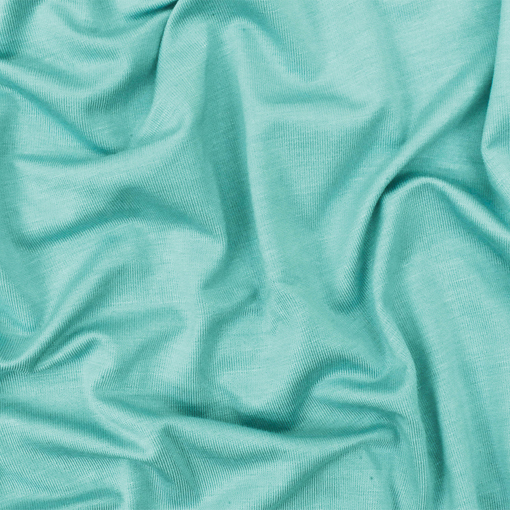 1 Yard Pastel Teal Solid Stretch Rayon Spandex Jersey Knit Fabric Lightweight Opaque Fabric Providing Very Good Drape 61" Width