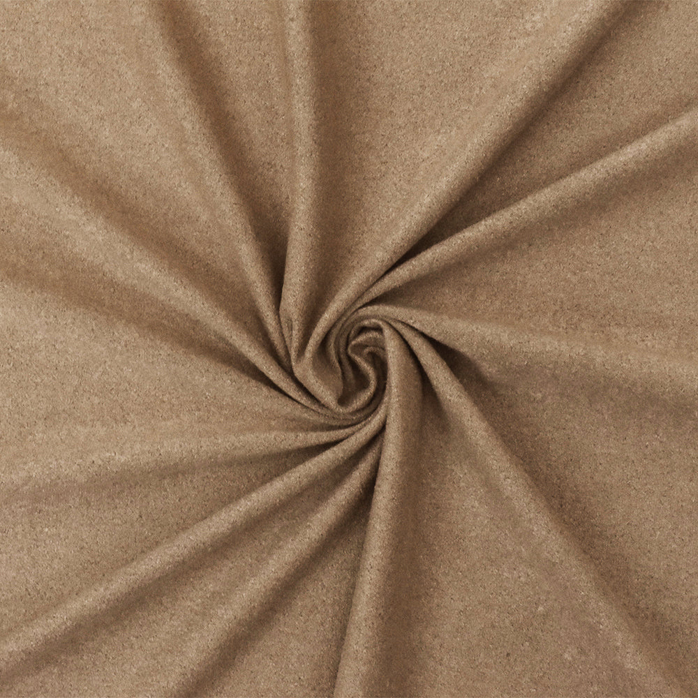 1 Yard Beige Solid Stretch Poly Spandex Micro Suede Knit Fabric, Elegant Clothing Projects 60" Width