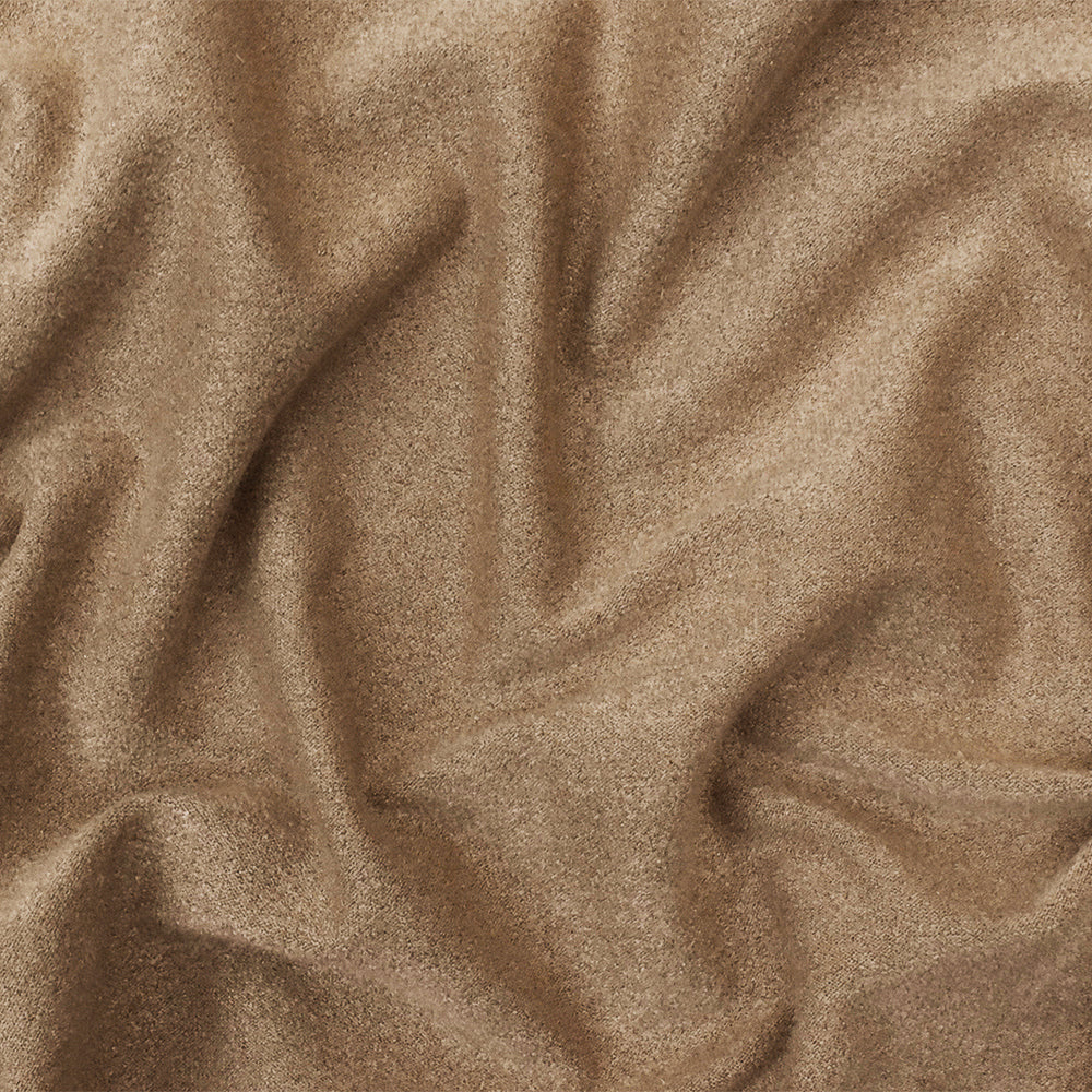 1 Yard Beige Solid Stretch Poly Spandex Micro Suede Knit Fabric, Elegant Clothing Projects 60" Width