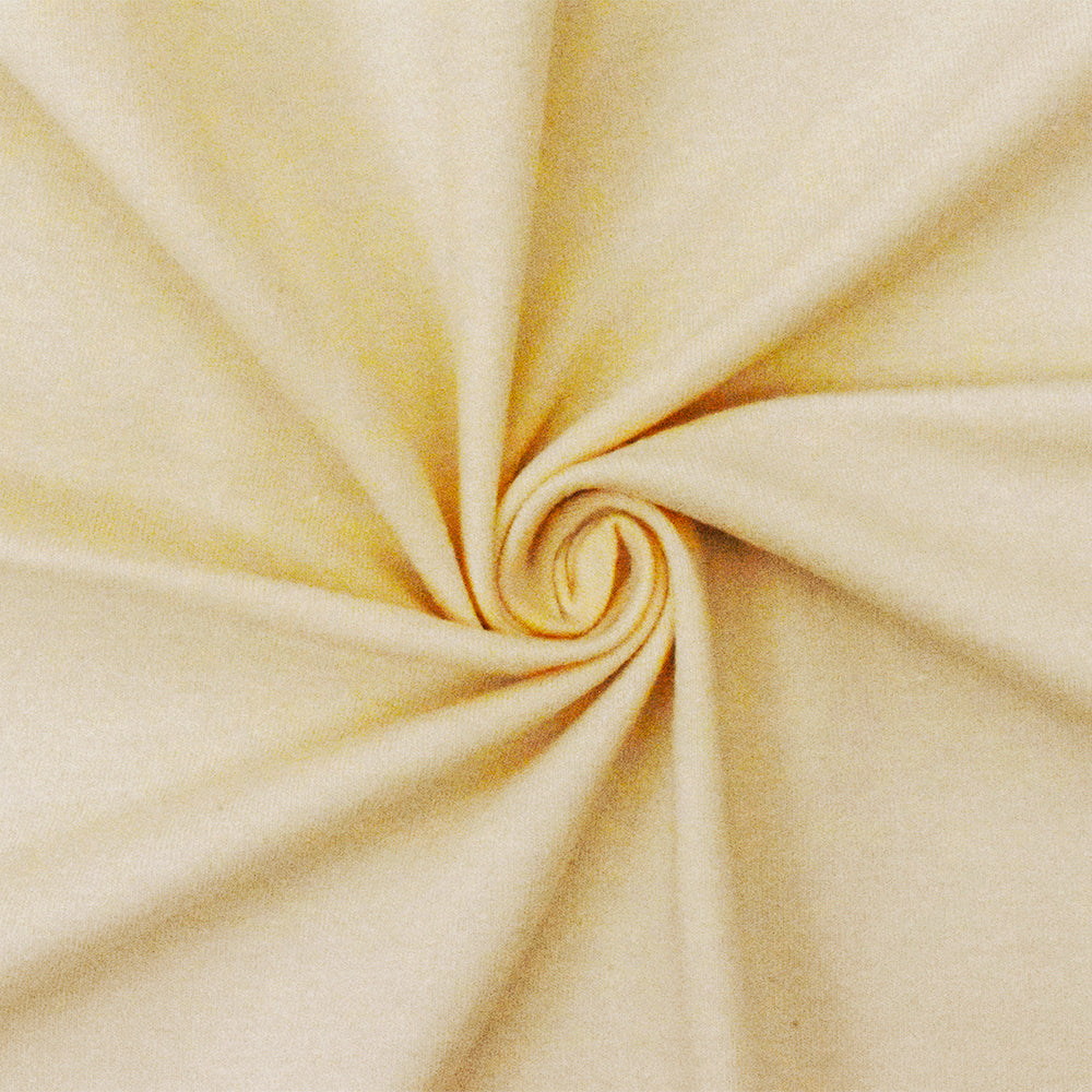 1 Yard Beige Solid Stretch Cotton Spandex Jersey Knit Fabric,Good Drape and a Matte Finish 61" Width
