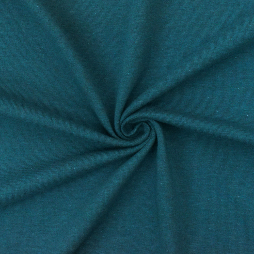 1 Yard Dark Teal Solid Stretch Cotton Spandex Jersey Knit Fabric, Perfect for Stylish and Comfortable Clothing Designs 60" Width