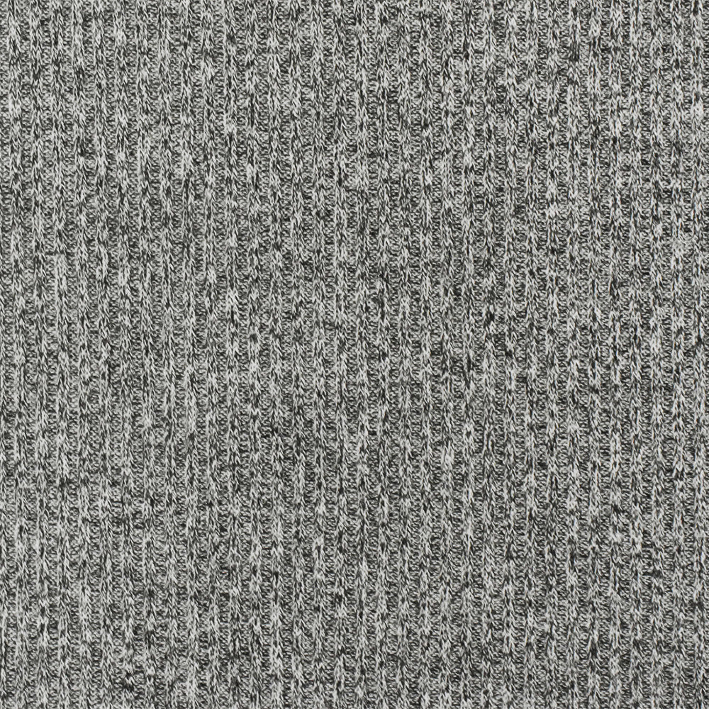 1 Yard Black White Texture Stretch Poly Blend Brushed Back Knit Fabric for Activewear 55" Width