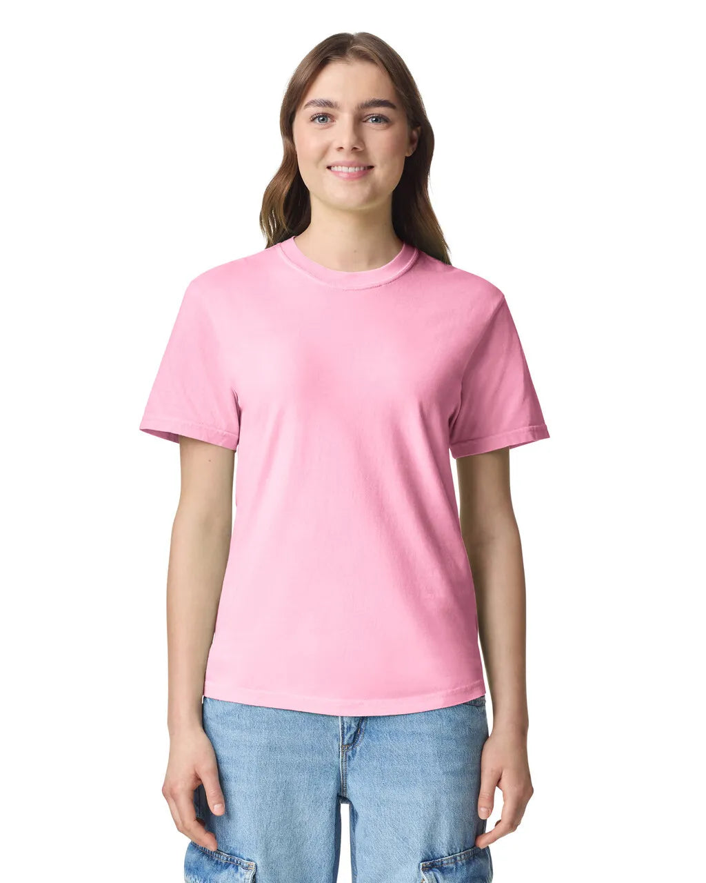 Comfort Colors 1717 Adult Tee Cotton Fabric - Blossom, Semi-Fitted, 4.5 Oz/yd² (1 Piece)