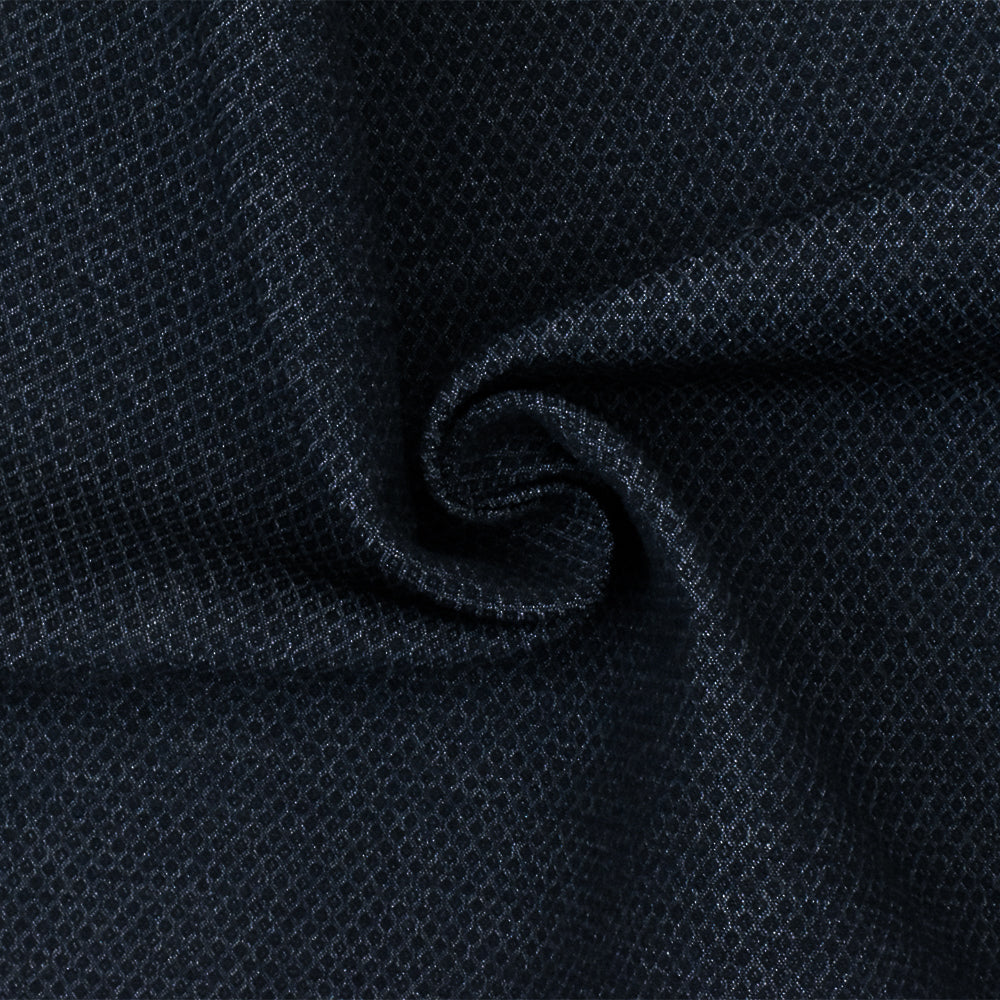 1 Yard Black Gray Diamond Dobby Poly Spandex Stretch Woven Fabric for Activewear Apparel 58 Inches Width