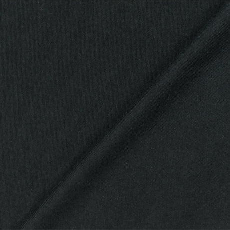 1 Yard Stretchable Black Combed Cotton Jersey Knit Baby Fabric for Comfortable Apparel 54 Inches Width
